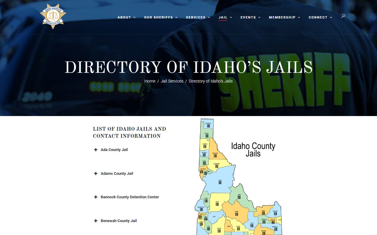 Caribou County inmate population jail directory capacity and average daily population